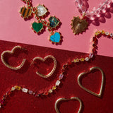 Gemstone Hearts Necklace