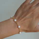 Paperclip & Pearl Bracelet