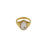 Teardrop Ring | White