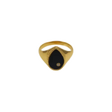 Teardrop Ring | Black