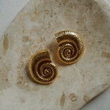 Golden Seashell Stud