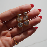 Triple Stone Earring