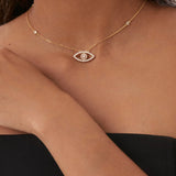Pave Evil Eye Necklace
