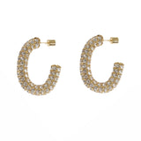 Pave Sculpted Hoop