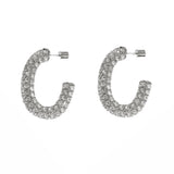 Pave Sculpted Hoop