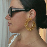Maxi Gold Ruffle Earring