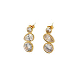 Triple Stone Earring