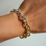 Oval Link Bracelet | Mixed Metal