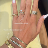 Diamond Spiral Ring