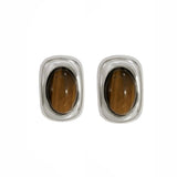 Tiger's Eye Statement Stud
