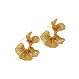 Gold Ruffle Earring