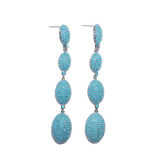 Date Night Drop Earrings - Turquoise