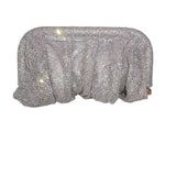 Crystal Clutch Bag - Iridescent Silver