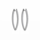 Pave Oval Hoops