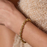 CZ Square Link Bracelet