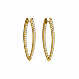 Pave Oval Hoops