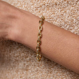 CZ Square Link Bracelet