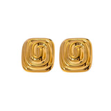 Square Swirl Stud