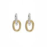 Oval Link Hoop | Two Tone