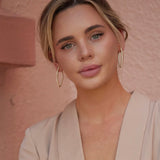 Pave Oval Hoops