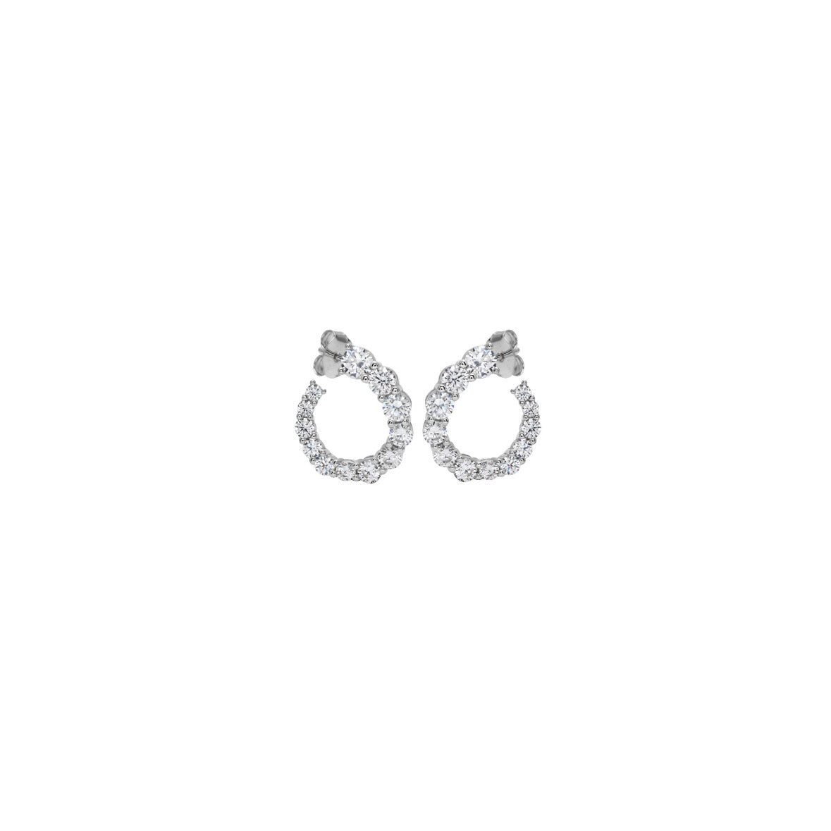 Swirl CZ Stud
