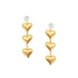 Heart of Gold Statement Stud