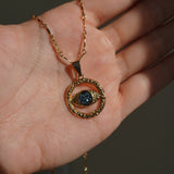 Gold + Blue Evil Eye Necklace