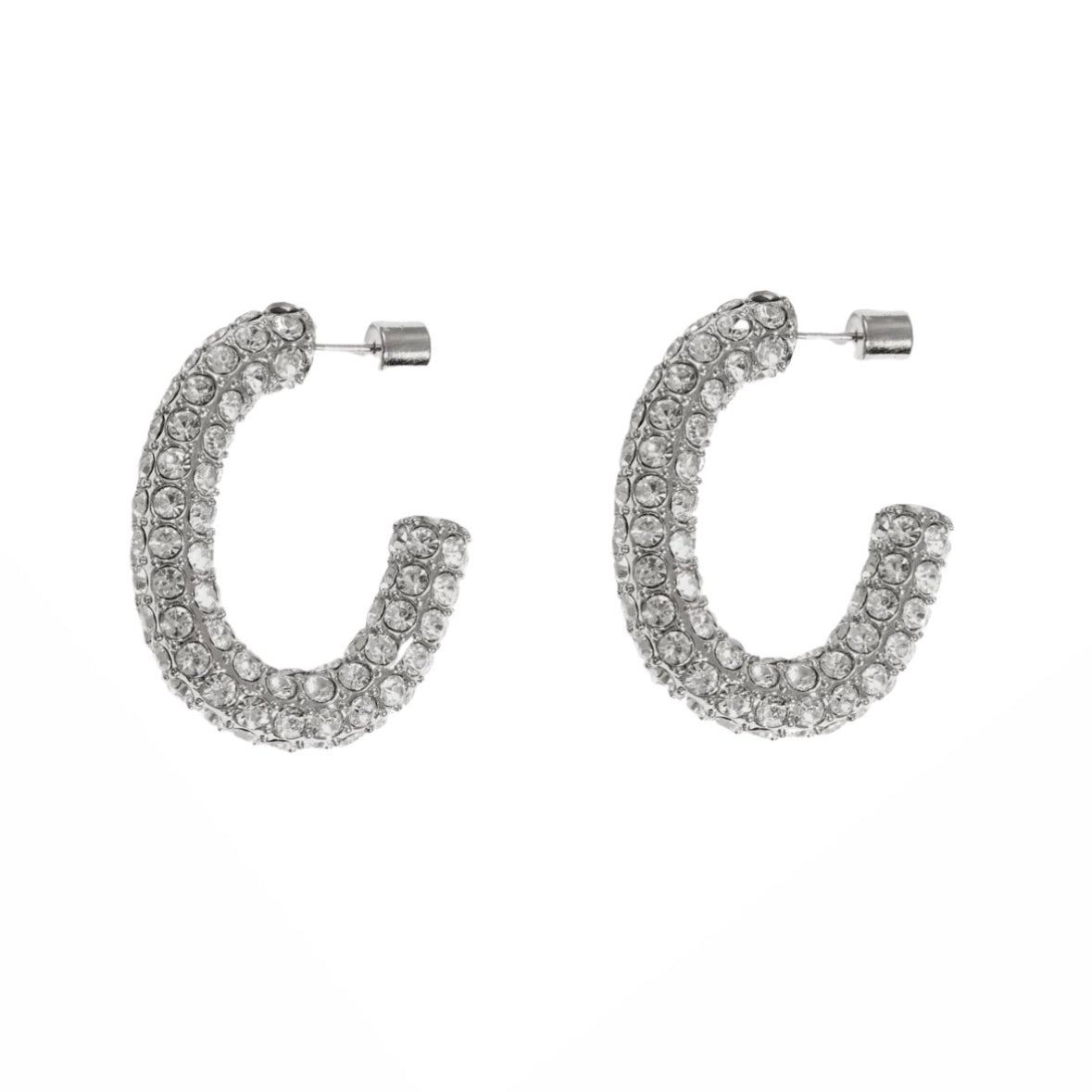 Pave Sculpted Hoop