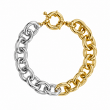 Oval Link Bracelet | Mixed Metal
