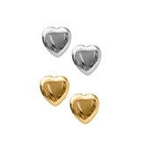 Puffed Heart Stud