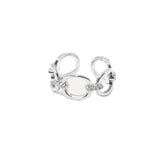 Wide Link Ring | Silver
