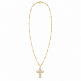 Bezel Cross Necklace