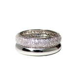 Pave Halo Ring - Silver