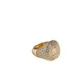 Signet Pave Ring | Gold