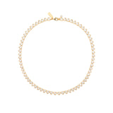 Multi Hearts Tennis Necklace