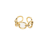 Wide Link Ring | Gold