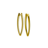 Pave Oval Hoops