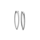 Pave Oval Hoops