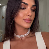 Layered Pearl Choker