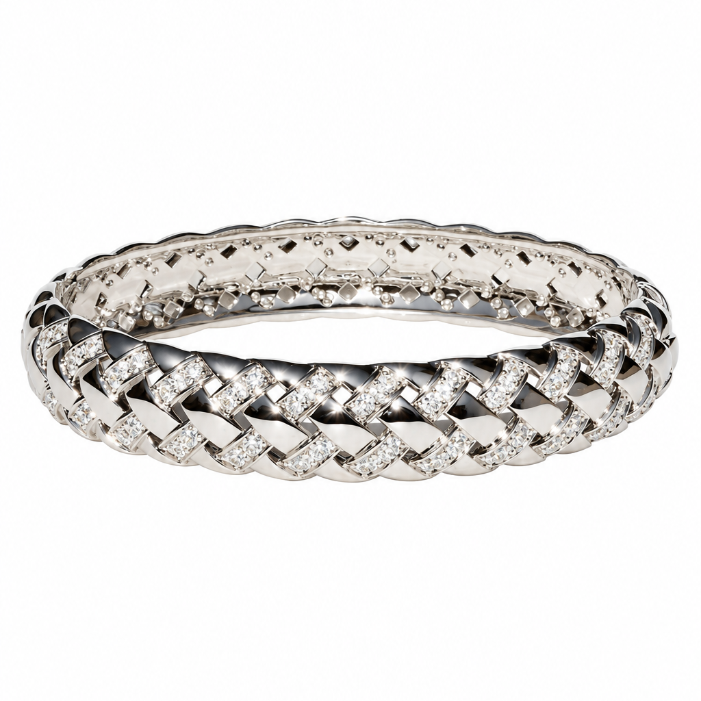 Quilted CZ Bangle