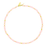 Beaded Rose Quartz Choker