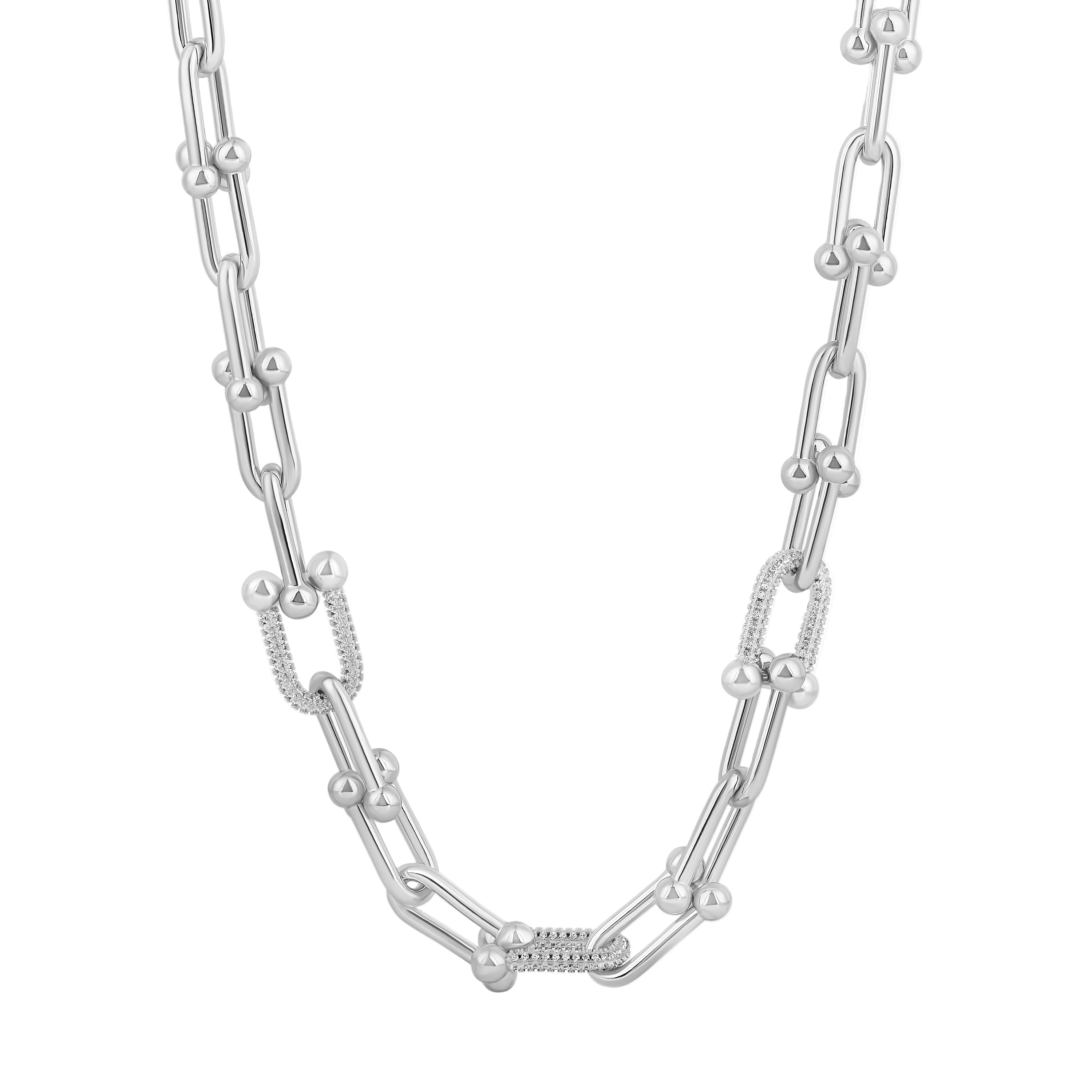 U Link Pave Necklace